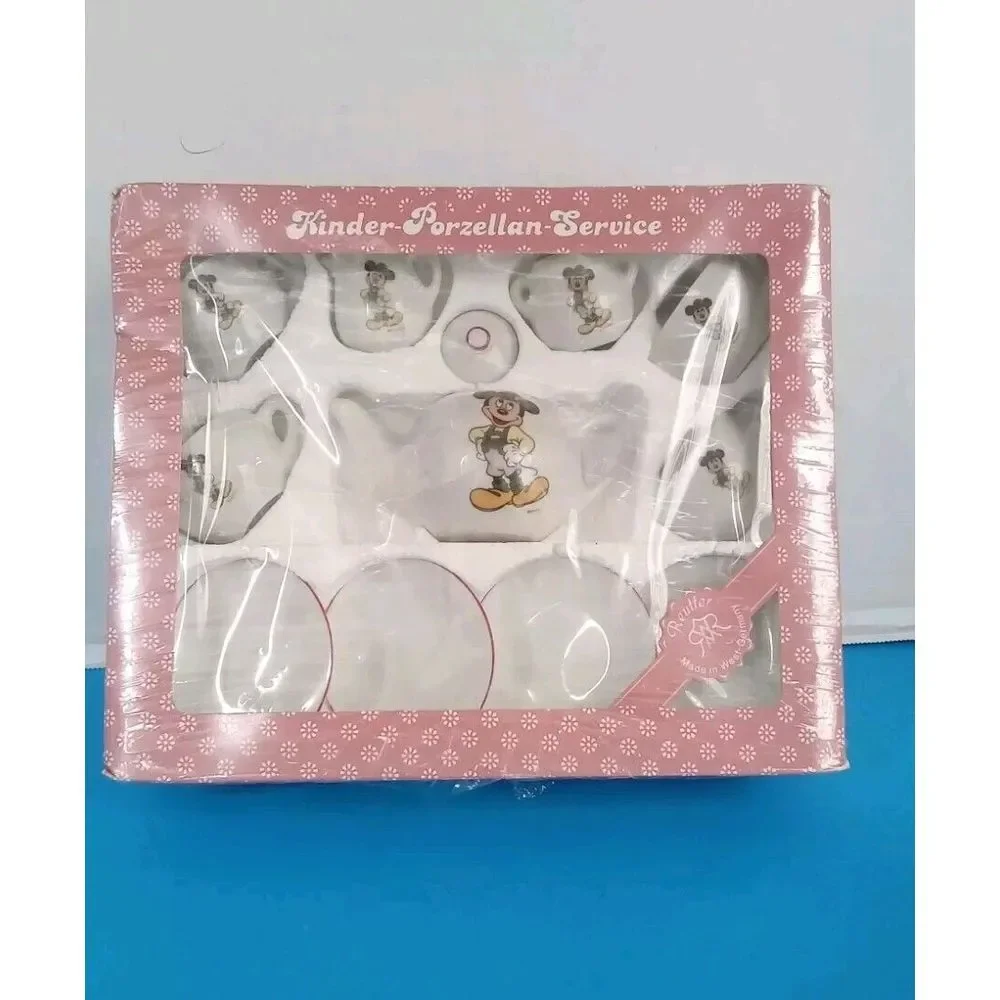 Vintage Kinder Porzellan Service Disney Mickey Mouse Children TeaSet Collectible